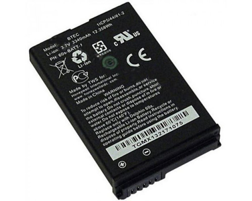 Аккумулятор для Honeywell Dolphin 60s, 3340 мАч