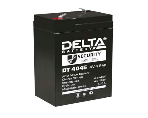 Аккумулятор Delta DT 4045 (4В/ 4.5Ач) (70*47*105)