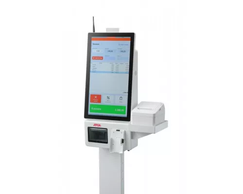 Касса самообслуживания АТОЛ КСО 3210 (21.5", J6412, SSD, 4G/128G, Win IoT, Frontol, сканер Mindeo, Indicator light, держ. EFT/принтер)
