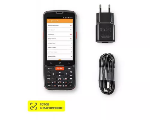 Терминал сбора данных АТОЛ Smart.Slim Расширенный (2D SE4710, 2/16Gb, WiFi/BT/GPS/3G, Камера, БП, Andr.7)