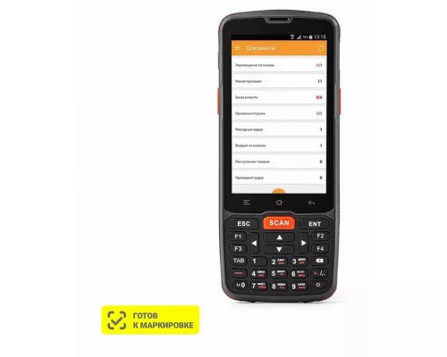 Терминал сбора данных АТОЛ Smart.Slim (2D, 1/8Gb, WiFi/BT, БП, Andr.7, ПО DataMobile Online Lite+Маркировка+ЕГАИС)