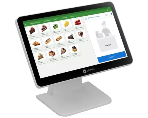 Сенсорный терминал Вики Макс+ 15.6" (N5095, DDR4 8 Гб, SSD 128 Гб, WiFi, BT, второй дисплей 11.6", Белый, Win10Pro)